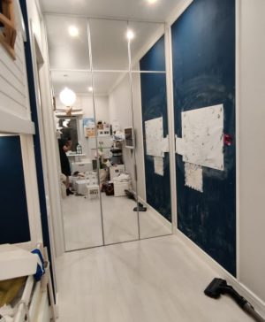 Распашной шкаф с зеркалом в коридор №18 1616